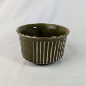 Vintage McCoy pottery olive glaze accent bowl